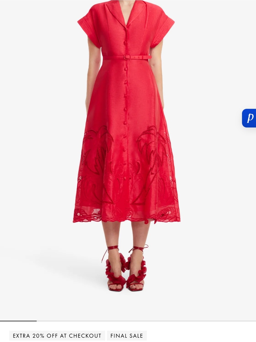 Leo Lin Palm Shirt Midi Dress Never Worn